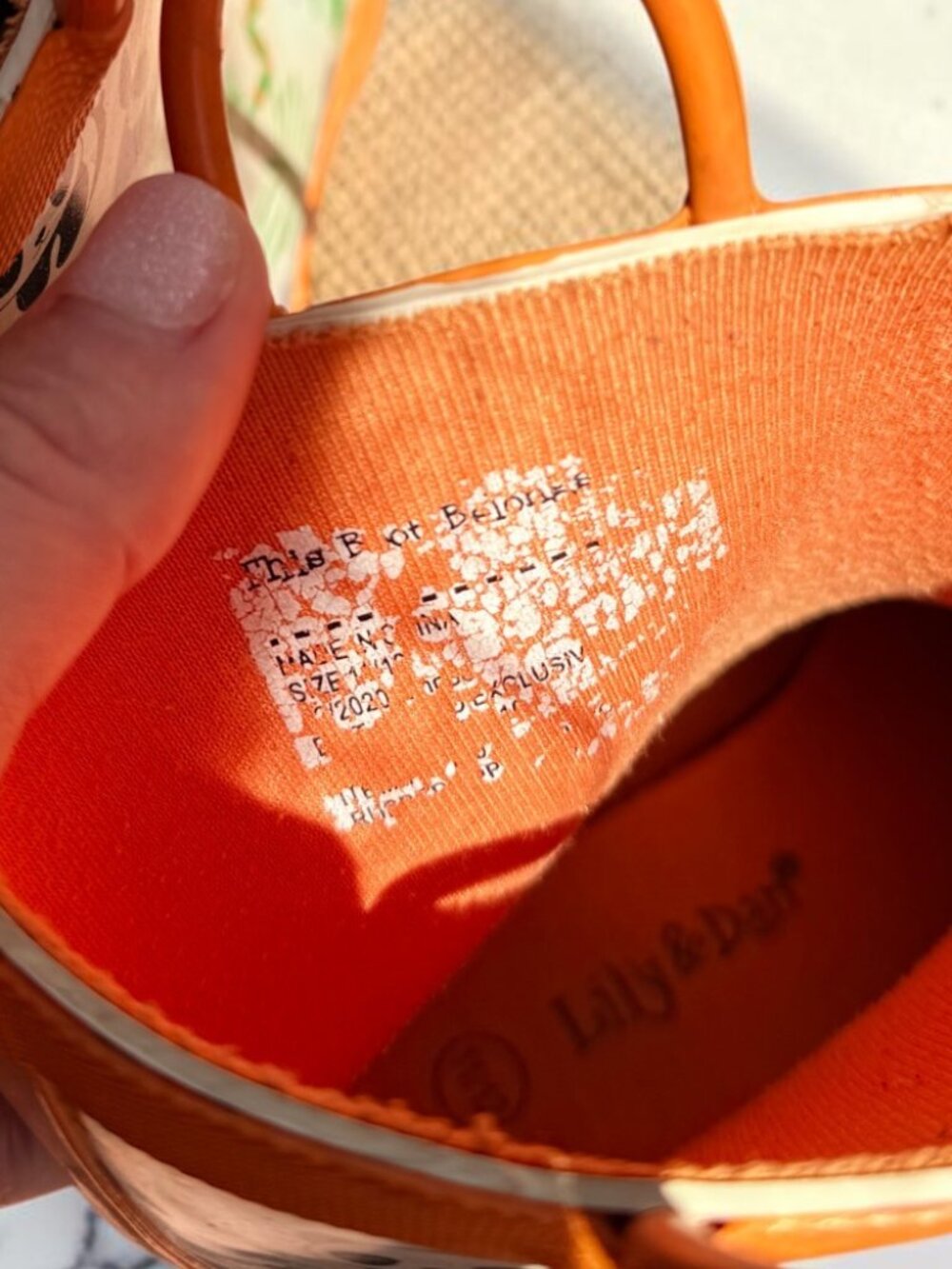 Lily & Dan Kids Safari Jungle Rain Boots Orange Animal Print Waterproof 11/12 - Picture 9 of 13